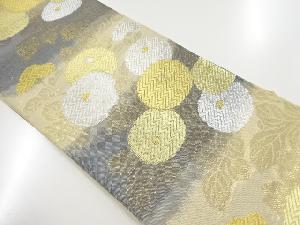 アンティーク　紗万寿菊模様織り出し袋帯（材料）